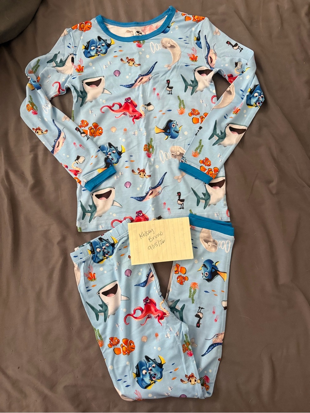 Lama Littles Magic Ocean Finding Dory Long Sleeve Pants PJ Set 5/6 NWOT